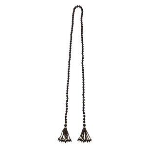 Joan Rivers Maroon Beaded Lariat Necklace With Rhinestone Accents & Tassels 50 I
